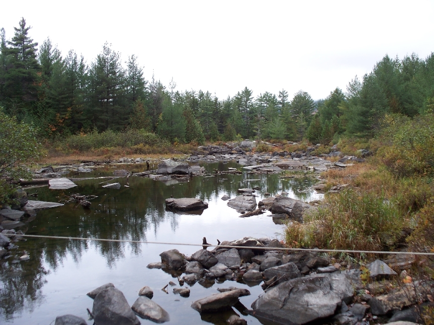 Bald Mountain Stream Crossing with Rope Assist on the AT (2007)