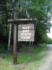 Sign: Lily Bay State Park (2011) Sign: Lily Bay State Park (2011)