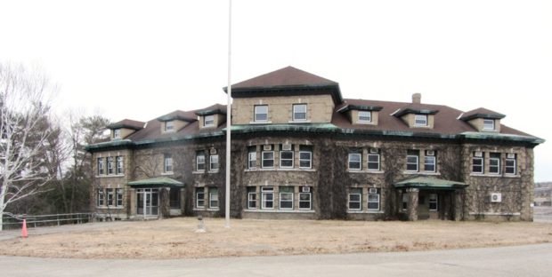 This 1912 building was the Great Northern Paper Co. administration building. Later mill owners used it for offices until just before the mill