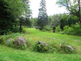 Bridge over the Sebois River inT6 R7 WELS at a parking and picnic area on the Grand Lake Road