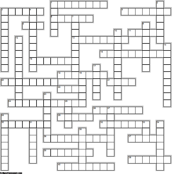 History Crossword Layout History Crossword Layout
