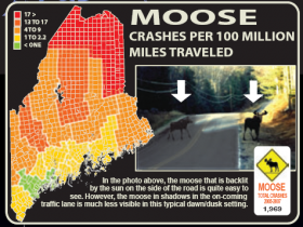 Moose Crash Map MDOT (2008) Moose Crash Map MDOT (2008)