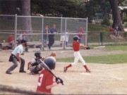High school baseball, batter swings away! High school baseball, batter swings away!