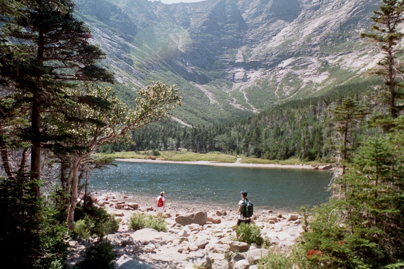 Chimney Pond at the foot of the South Basin (2001) Photo: Chimney Pond at the foot of the South Basin (2001)
