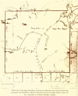 Wilderness Route Followed by Caleb Gordon Map: Wilderness Route Followed by Caleb Gordon